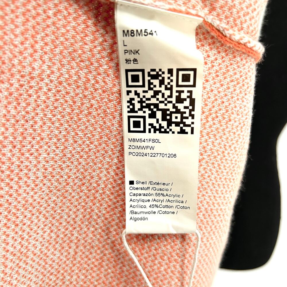 Oversized Soft Girl Checker Cap Sleeve Sweater Womens Boxy Pastel Knit Large NWT - Picture 8 of 8